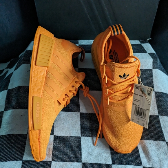 Adidas Originals NMD R1 Low Womens Running Boost Bright Orange Gv9439 1223 - Picture 3 of 12